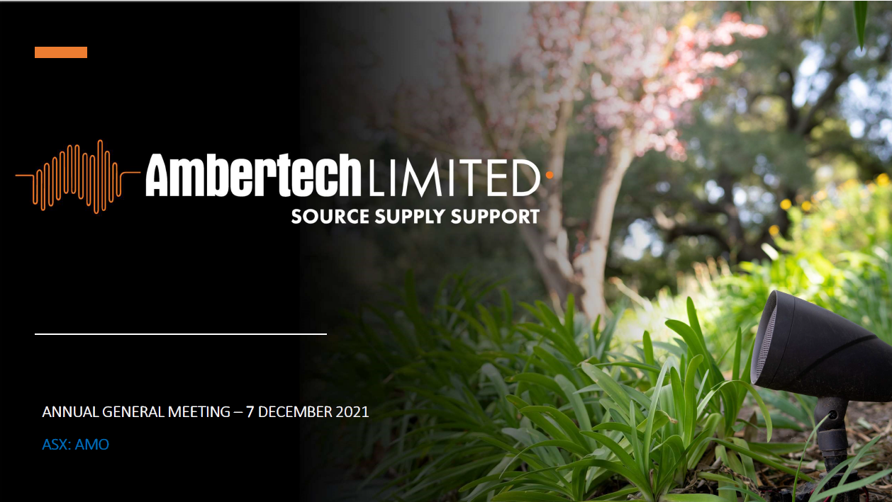 AGM Presentation December 2021